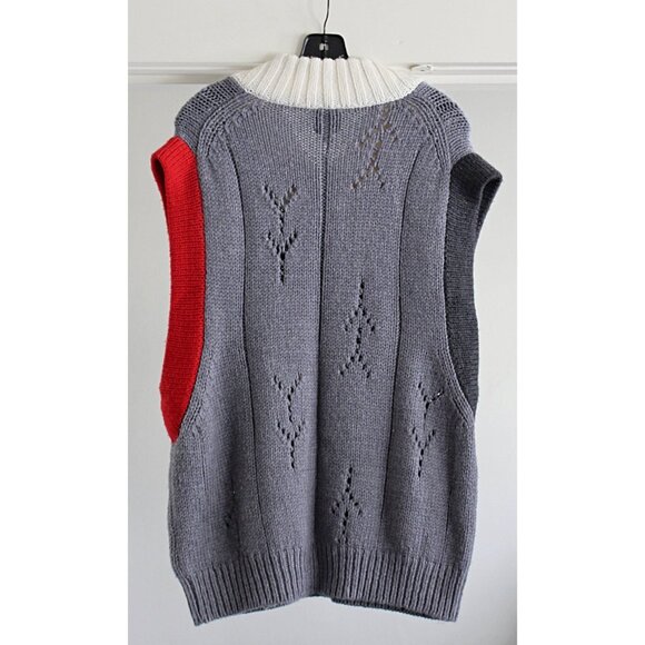 New w/Tags - Yan Yan Frosty Oversize Merino Wool Vest, Med Oversize - $495 - Picture 3 of 13